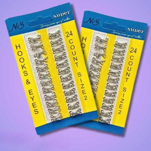 Ladies Eye Hook – 1 Pata | Strong Metal Hooks for Stitching & Dress Fitting